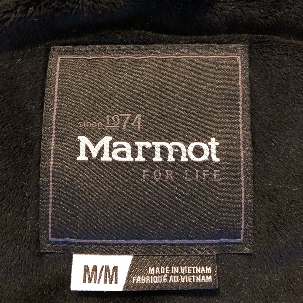 Marmot puffy jacket. Longer length.